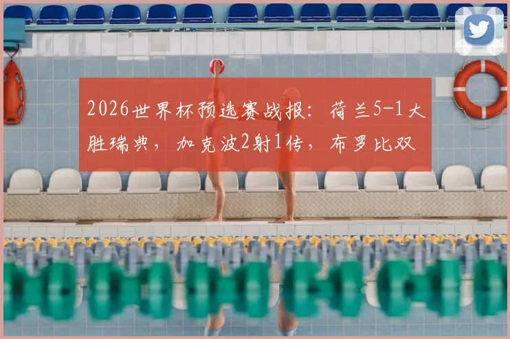 2026世界杯预选赛战报：荷兰5-1大胜瑞典，加克波2射1传，布罗比双响闪耀全场